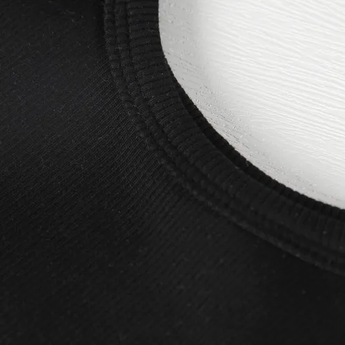 Vista 4 de Artfish - Camiseta sin mangas de ajuste ceñido para mujer, diseño básico de punto acanalado, con cuello redondo