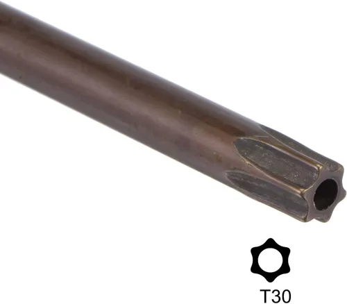Vista 4 de uxcell T30 Anti Tamper Proof Torx Star Key Bit Llave, forma de L 6.5 pulgadas brazo largo, acero S2