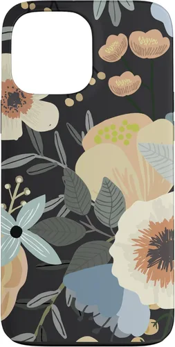 Vista 24 de Boho Wildflower Garden Botanical Floral Pattern (Black) Case for iPhone 16