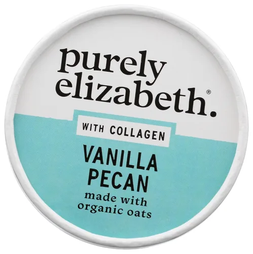 Vista 5 de Purely Elizabeth, Proteína de colágeno de avena y vainilla con nueces pecanas, 2 Oz