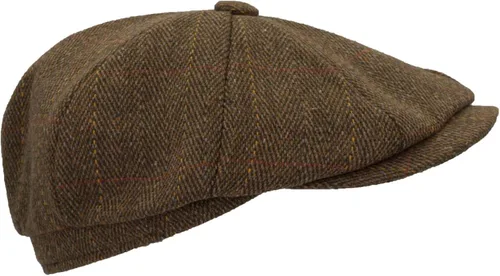 Vista 3 de Walker and Hawkes - Gorra unisex de tweed de 8 paneles Newsboy Bakerboy