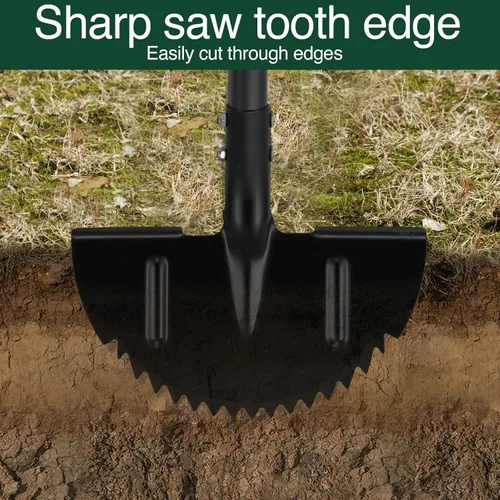 Vista 2 de Edger - Herramienta de césped manual, mango largo de 40 a 48 pulgadas, borde de sierra de mano de acero, acera, paisaje, césped, hierba, media luna