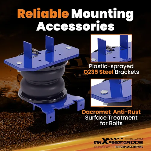 Vista 2 de maXpeedingrods Kit de bolsas de suspensión neumática trasera de 7500 libras para Dodge Ram 2500 4WD 2003-2013 Ram 3500 4WD 2003-2018 Kit de bolsas