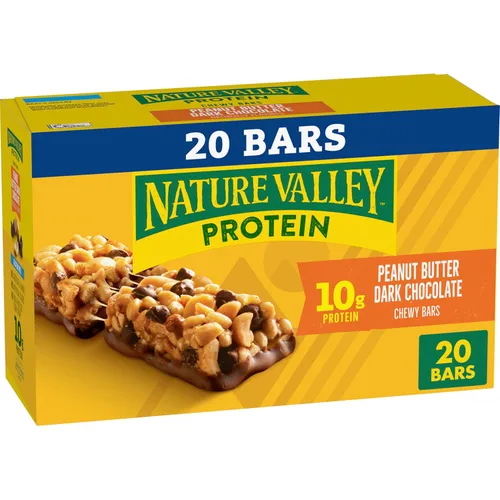Vista 17 de Nature Valley Barras de granola con proteína, arándano y nueces, barras de merienda masticables, 5 barras, 7.1 OZ