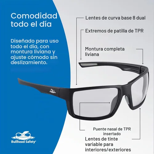 Vista 4 de GGS Sawfish Sunglasses with Anti-Fog, Scratch-Resistant Lenses Lente de tinte variable