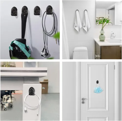 Vista 7 de WINKA Ganchos brillantes para automóvil, 4 piezas, accesorios de cristal, lindo gancho para salpicadero, llaves, lentes de sol, gancho