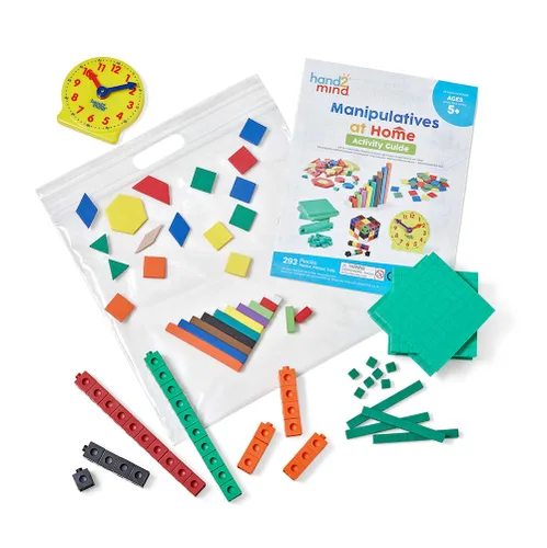Vista 7 de hand2mind -93538 Kit de manipuladores de matemáticas para niños de grado K-2, con cubos a presión, base de diez bloques, barras de cocina, bloques