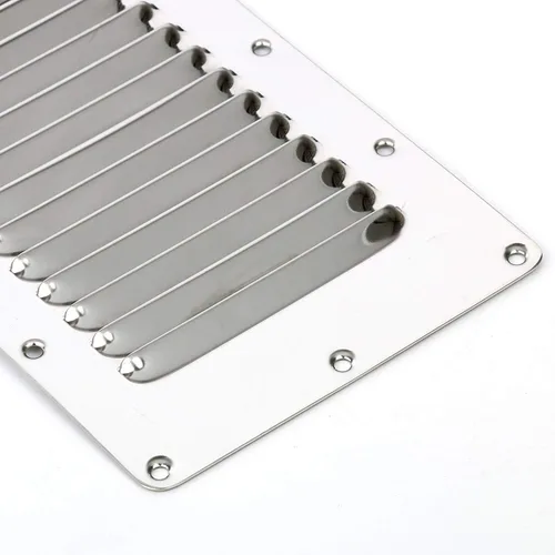 Vista 9 de Amarine Made Ventilación marina rectangular con listones de acero inoxidable para yates y barcos - 07720S - 5" X 9" (4)