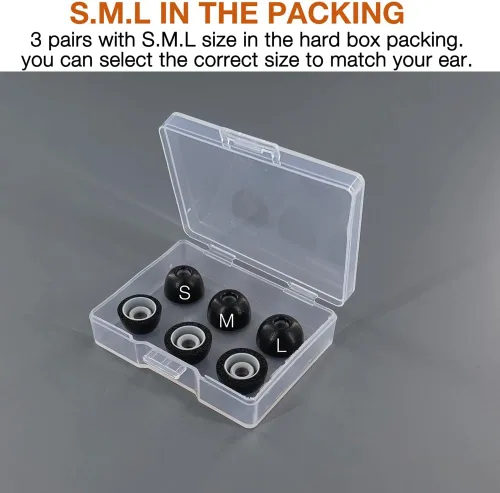 Vista 4 de 2 capas de espuma viscoelástica de repuesto para Skullcandy Method 360 ANCEarFun Air Pro 4Air Pro 3 Air Pro 2 AirFree 2S Free Pro 2 Free Pro 3