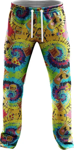 Vista 4 de Scooby-Doo womens 3-pc Lounge Box Set With T-shirt, Pants and Socks in Psychedelic Tiedye & Scooby Snacks Sizes S-m-l-xl