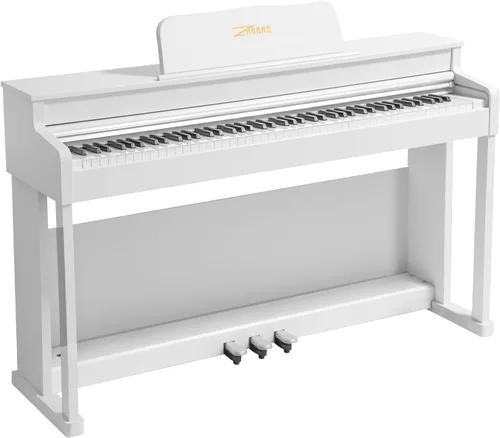 Vista 8 de ZHRUNS - Piano digital de 88 teclas con teclado de tamaño completo y teclas completamente ponderadas, teclado de piano acústico profesional