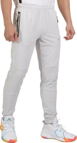 Little Donkey Andy Pantalones deportivos para hombre con bolsillos con cremallera, pantalones deportivos cónicos para correr, gimnasio, entrenamiento