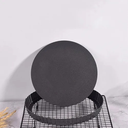 Vista 4 de Haofy Moldes para tartas, sartén para quiche, antiadherente, plato para hornear profundo con parte inferior extraíble (13 pulgadas)