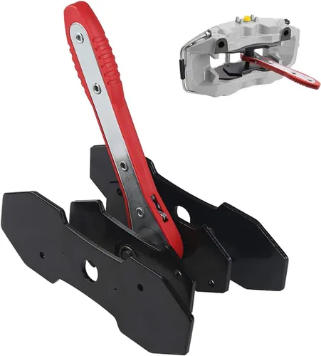 Vista 8 de CNWOOAIVE Herramienta de trinquete de pinza de freno Herramienta de prensa de esparcidor de pistón de trinquete para automóvil