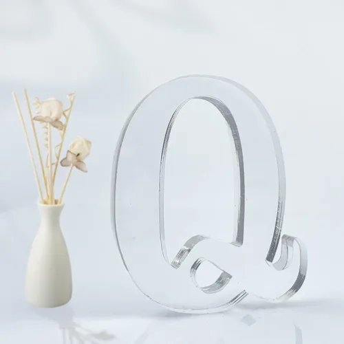 Vista 17 de Letras acrílicas diseñables de 4 pulgadas, letras acrílicas sin terminar para decoración de pared, letras decorativas de pie, rebanadas, decoración