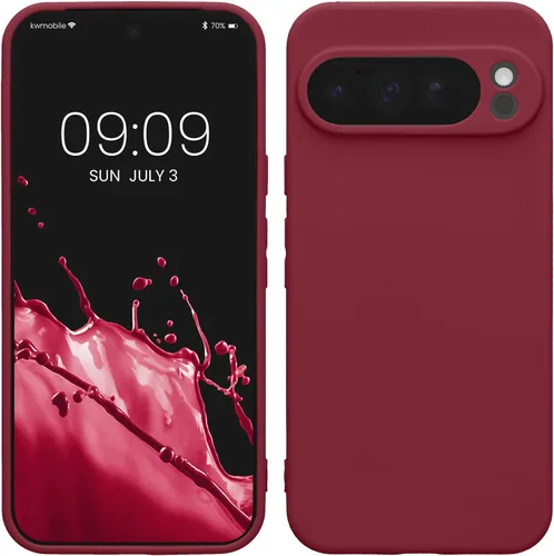 Vista 224 de kwmobile Funda compatible con Google Pixel 9 - Funda protectora delgada de TPU para teléfono - Acabado mate suave - Piedra antigua