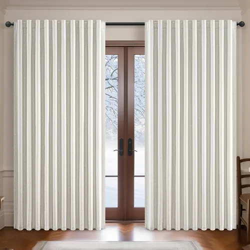 Vista 54 de Cortinas color rosa bebé de 54 pulgadas para dormitorio de niñas, juegos de 2 paneles, bonita cortina opaca total para guardería aislada