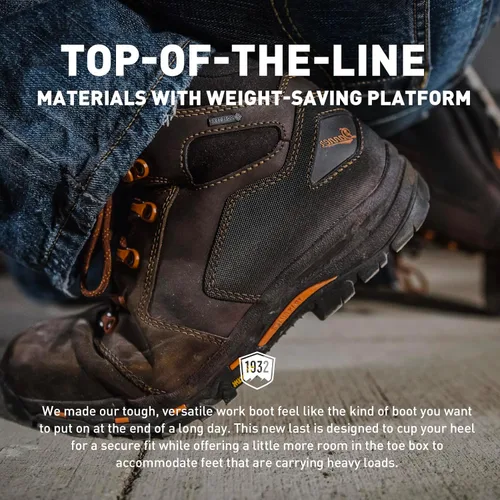Vista 5 de Danner Vicious - Botas de trabajo de 4.5 pulgadas con punta compuesta para hombre, cuero de grano completo con forro Gore-Tex transpirable, sistema