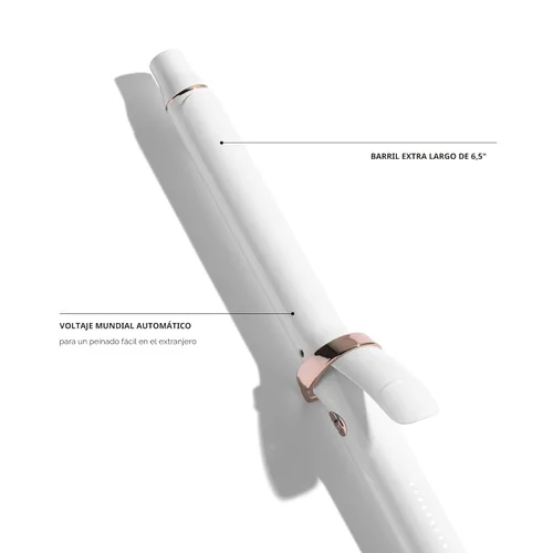 Vista 4 de T3 SinglePass Curl X Rizador de barril extra largo de 1", 1.25", 1.5" con 9 ajustes de calor y barril cerámico para un estilo rápido y resultados