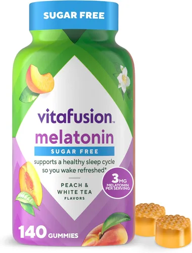 Vitafusion Vitaminas gomosas de melatonina, 140 unidades (paquete de 1)