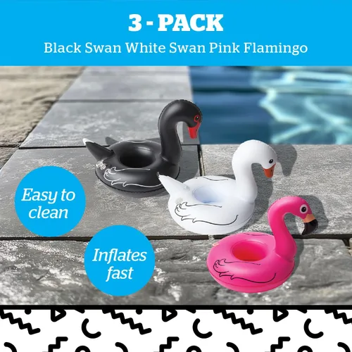 Vista 4 de Bigmouth Inc. Inflatable Pool Party bebida Floats – Aves 3 Pack.