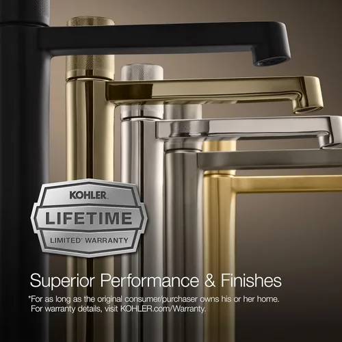 Vista 5 de Kohler 77968-BL Components - Caño para grifo de lavabo con diseño de cinta, 1.2 gpm, color negro mate