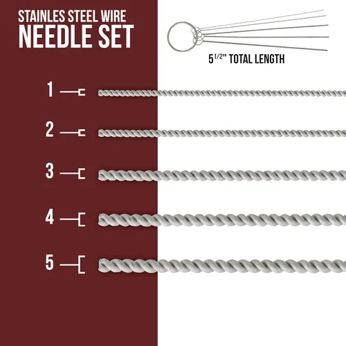 Vista 3 de Master Airbrush Kit de limpieza de 11 piezas, juego de limpieza para aerógrafo con 5 cepillos, 5 pinzas y manual de instrucciones, mini kit