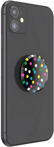 Vista 4 de Agarre translúcido para teléfono PopSockets con soporte expansible, PopSockets para teléfono, PopGrip translúcido - Negro disco