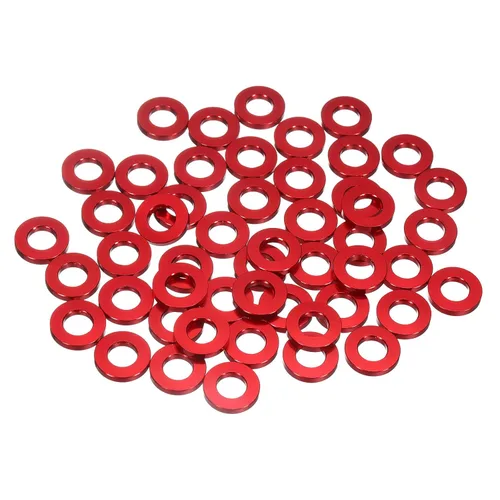 Vista 37 de uxcell 50 arandelas planas de aluminio, juntas de sello redondo M6x12x2mm espaciadores planos para tornillos, tornillos, accesorios de reparación