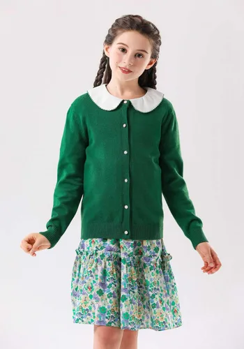 Vista 3 de SMILING PINKER cardigan de cuello redondo para niñas