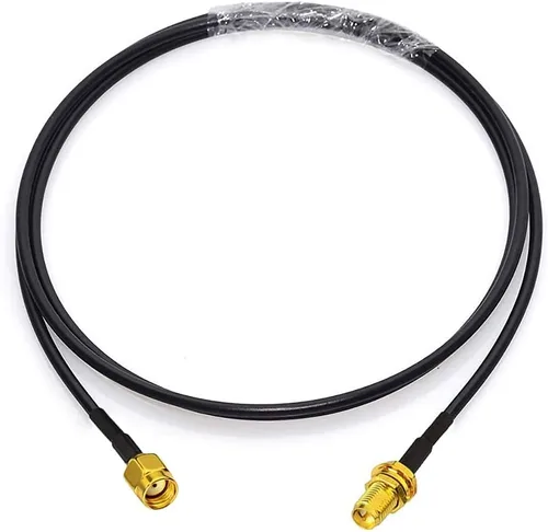 Bingfu Cable de extensión de antena WiFi RP-SMA macho a RP-SMA hembra montaje en mamparo RG174 Cable coaxial 3.3 ft 3 pies para enrutador WiFi