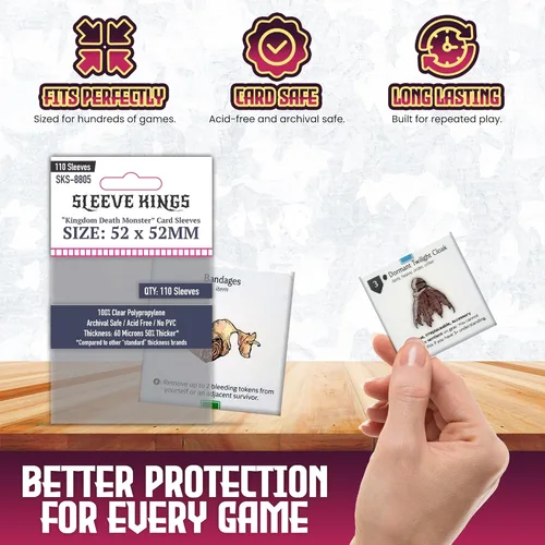 Vista 60 de Mangas cuadradas medianas (2.559 x 2.559 in) paquete de 110, 60 micras