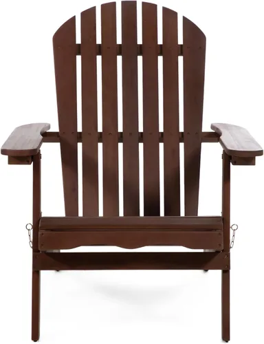 Vista 3 de Elk - Silla Adirondack de madera de eucalipto para patio al aire libre de 34 pulgadas de ancho para patio al aire libre, terraza, playa, jardín