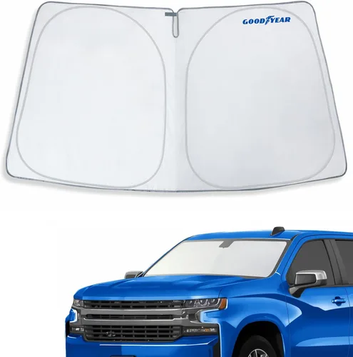 Vista 73 de Goodyear Parasol plegable para parabrisas Acura MDX 2022-2026, accesorios de automóvil, cubierta de parasol, parasol para parabrisas de automóvil