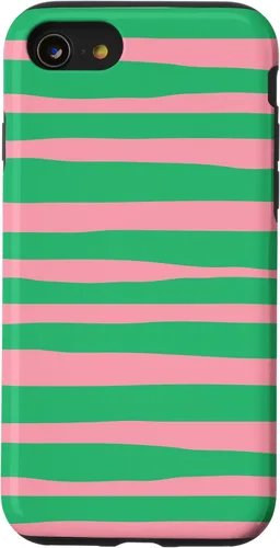 Vista 18 de Pink and Green Stripes aka Streaks Case for iPhone 16