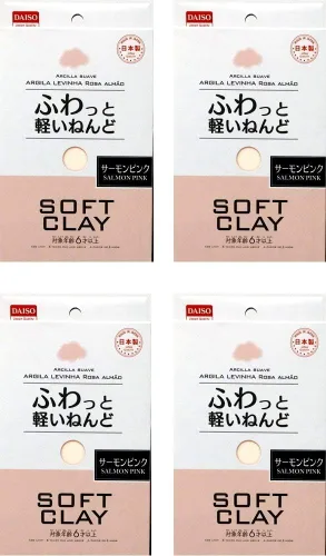 Arcilla suave (juego de 4, rosa)