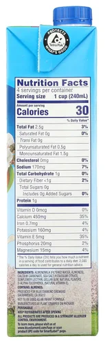 Vista 2 de Blue Diamond Dairy, leche de almendras original sin azúcar, 32 onzas líquidas