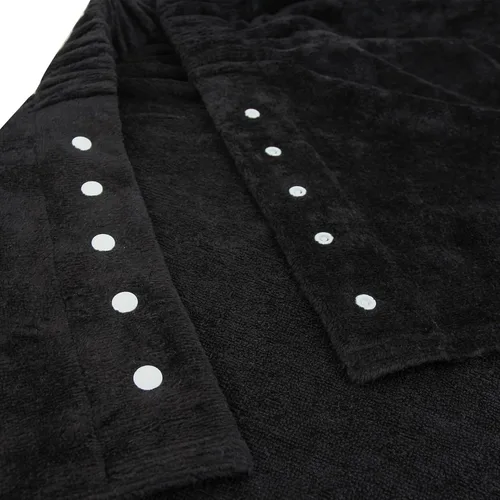 Vista 6 de Super Absorbent Quick Dry Spa Bath Wrap Shower Skirt and Hair Drying Turban - 2pc Set (One-Size, Black)