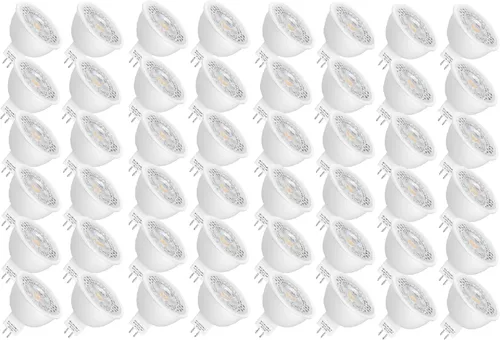 Vista 15 de Mlambert Paquete de 4 bombillas LED MR16 de 50 W equivalentes a halógenos de 2700 K, 5 W GU5.3 MR16 12 V, no regulable, ángulo de haz de 45°