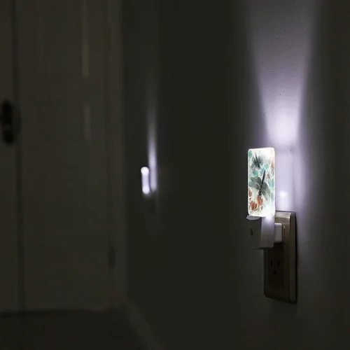 Vista 6 de Luz nocturna de libélula enchufable, luces nocturnas LED con sensor de anochecer a amanecer, lámpara nocturna para niños y adultos para dormitorio