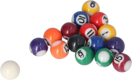 Vista 7 de Juego de 16 bolas de billar de 0.984 in, juego de mini bolas de billar de resina con 8 colores, juego de billar para entretenimiento personal