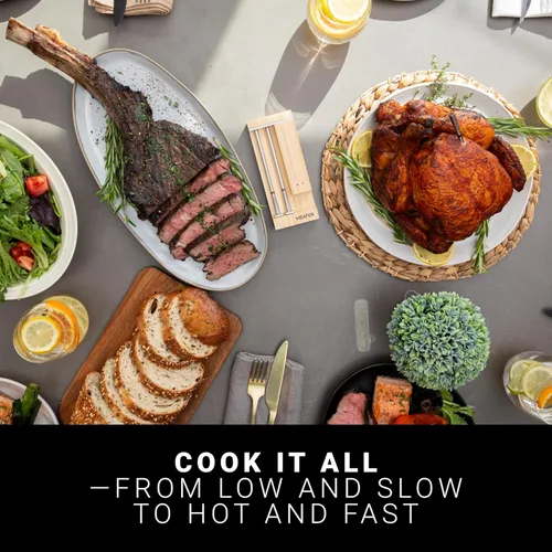 Vista 5 de MEATER Pro Duo: Termómetro inteligente inalámbrico para carne Resistencia a altas temperaturas de 1000°F Largo alcance Sondas duales Seis