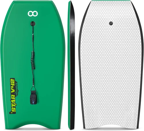 Bodyboard - Tabla de cuerpo IXPE de 33 pulgadas, 37 pulgadas, 42 pulgadas, con correa de muñeca en espiral, núcleo EPS súper ligero y parte inferior