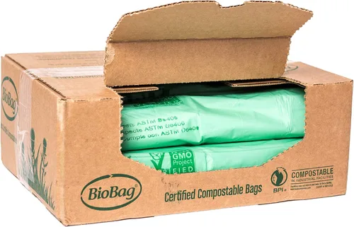 Vista 11 de BioBag (USA) The Original Compostable Bag, 39 galones, 120 unidades, bolsas de basura compostables 100% certificadas para residuos de alimentos