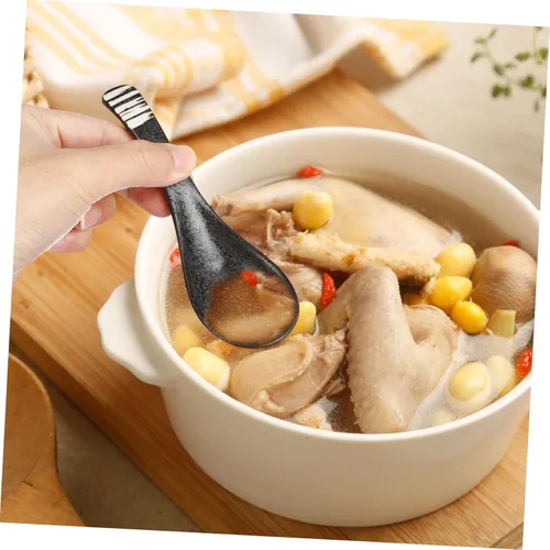 Vista 8 de UPKOCH Juego de cucharas de arroz de cerámica de cuchara de sopa de estilo japonés 5pcs para la cocina casera