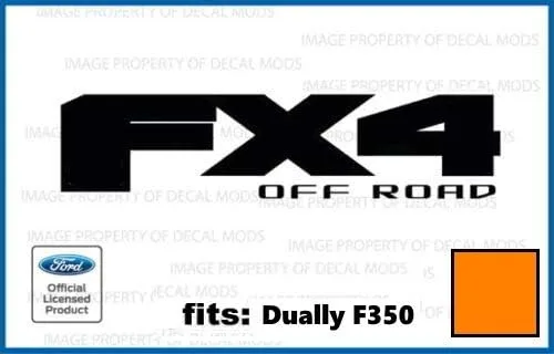 Vista 3 de FX4 Offroad - Calcomanías adhesivas para Ford F350 F450 DUALLY ONLY troquelado (2017-2020) – DCBM Solid (juego de 2) Dimensiones: 12 x 3 pulgadas