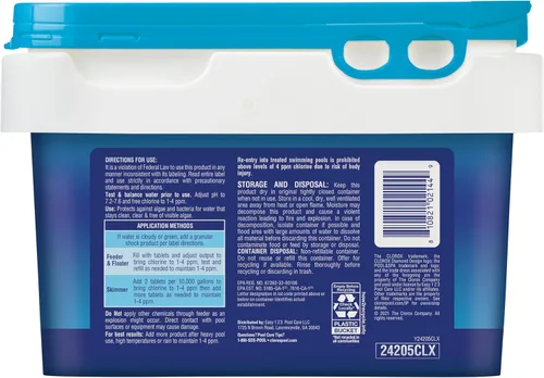 Vista 2 de Pastillas para cloración de larga duración Clorox Pool & Spa 23005 CLX Xtra Blue, de 3 pulgadas y 5 libras.