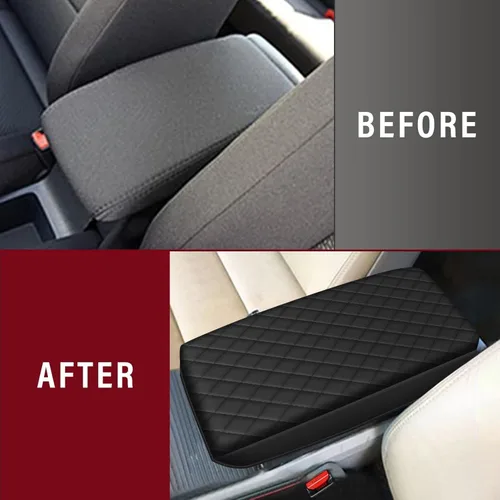 Vista 3 de AOMSAZTO Reposabrazos de Altura para Honda Civic 2006-2011 Negro de Cuero Central