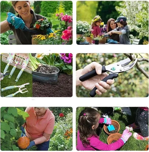 Vista 5 de Stainless Steel Heavy Duty Gardening Tool Set, with Non-Slip Rubber Grip, Storage Tote Bag, Outdoor Hand Tools, Ideal Garden Tool Kit Gifts for