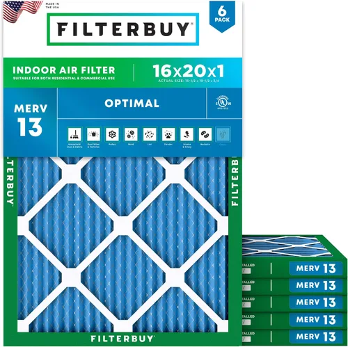 Vista 28 de Filterbuy Filtro de aire 16x25x1 MERV 13 Defensa contra el humo